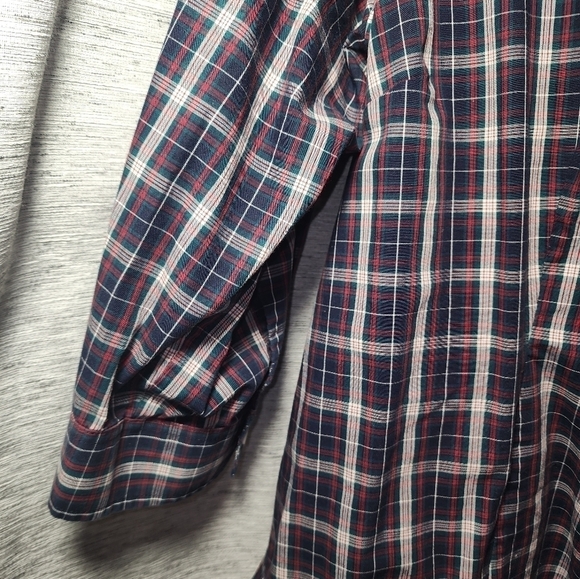 Eddie Bauer 2XL Plaid 3/4 Sleeve - Picture 5 of 9